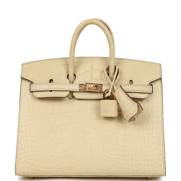 Hermes Birkin Sellier 20 Vanille Matte Alligator Gold Hardware - Image 2