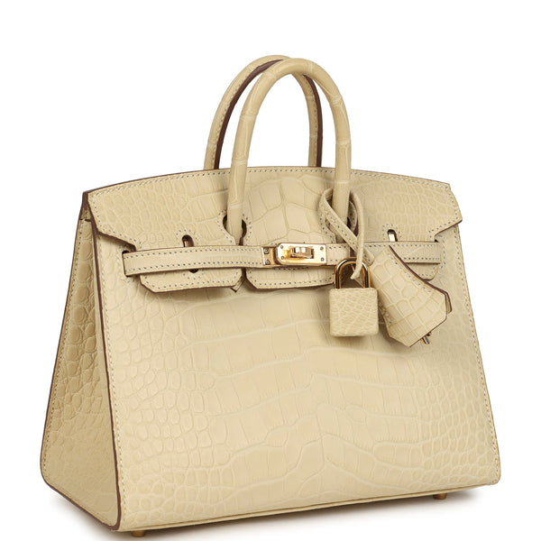 Hermes Birkin Sellier 20 Vanille Matte Alligator Gold Hardware - Image 3