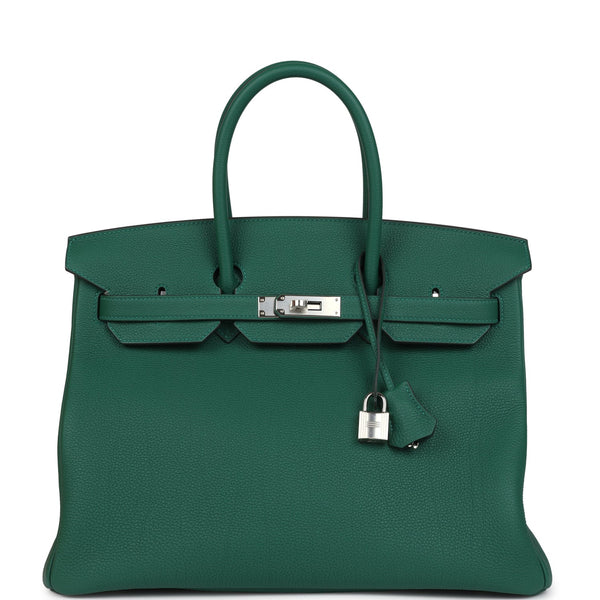 Hermes Birkin 35 Vert Moyen Togo Palladium Hardware - Image 2