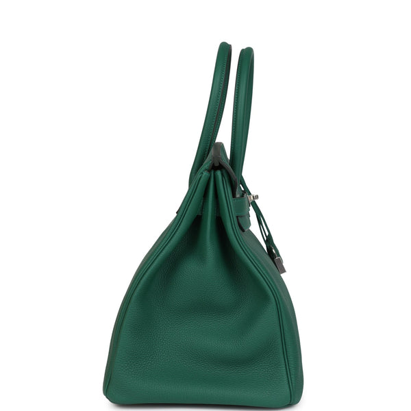 Hermes Birkin 35 Vert Moyen Togo Palladium Hardware - Image 4