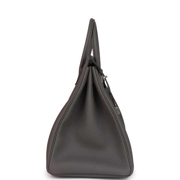Hermes Special Order (HSS) Birkin 40 Etain Verso Togo Palladium Hardware - Image 4