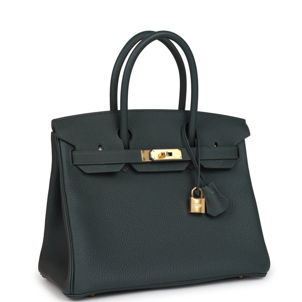 Hermes Birkin 30 Vert Mangrove Togo Gold Hardware - Image 3