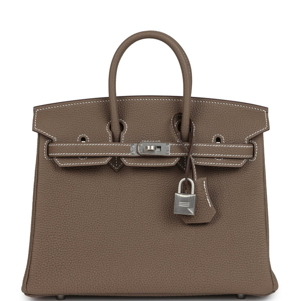 Hermes Birkin 25 Etoupe Togo Brushed Palladium Hardware - Image 2
