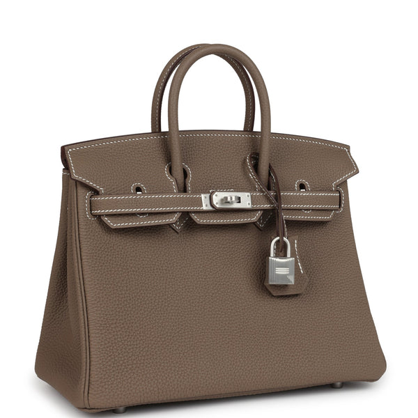 Hermes Birkin 25 Etoupe Togo Brushed Palladium Hardware - Image 3