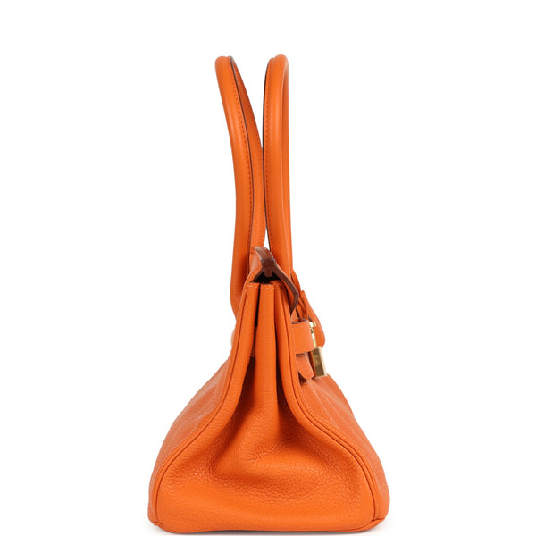 Vintage Hermes Shoulder Birkin 42 JPG Orange Clemence Gold Hardware