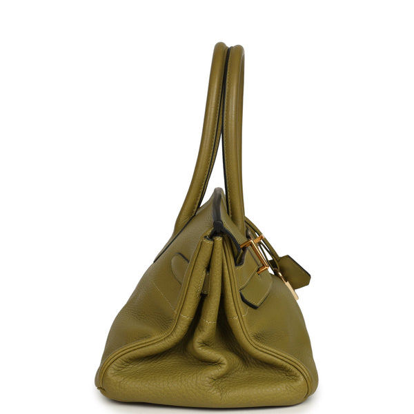 HERMES グリーン・ゴールド バングル Vintage Hermes Shoulder Birkin 42 JPG Chartreuse Clemence Gold Hardwar