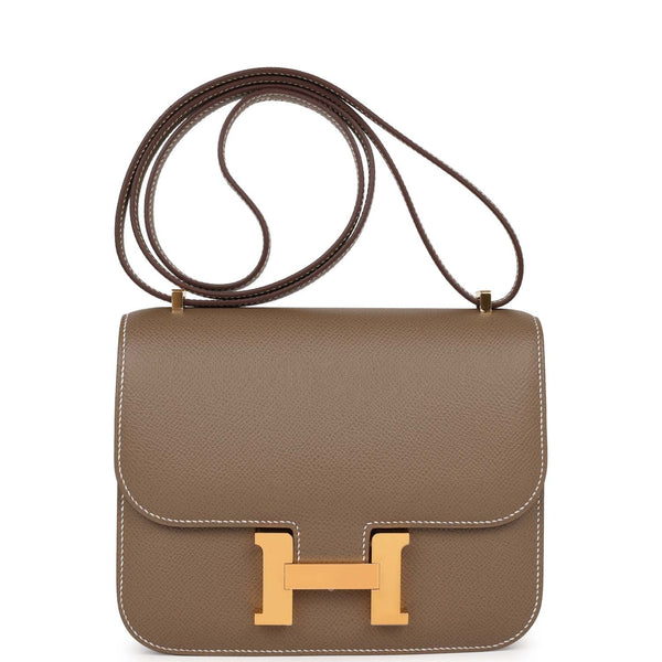 Hermès Constance 18 In Etain Epsom Leather With Gold Hardware