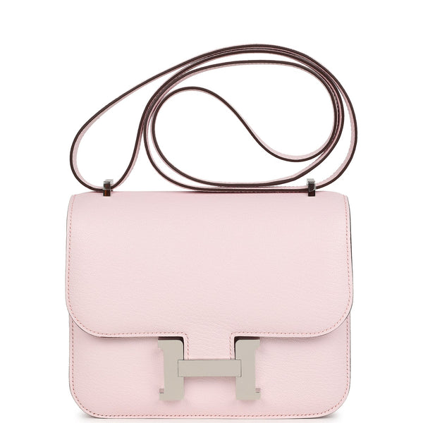 Hermes Constance 18 Rose Darling Chevre Mysore Palladium Hardware
