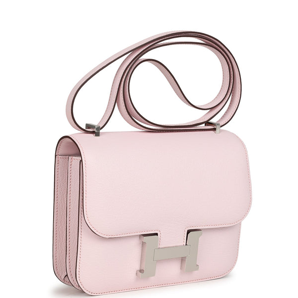 Hermes Constance 18 Rose Darling Chevre Mysore Palladium