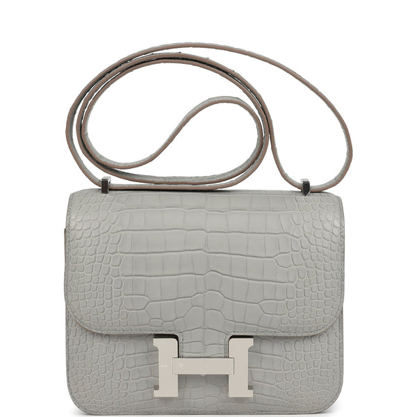 Hermes Constance 18 Gris Perle Matte Alligator Palladium Hardware - Image 2
