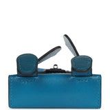 Hermes Mini Kelly Idole Bag Charm Bleu Izmir Tadelakt Palladium Hardware