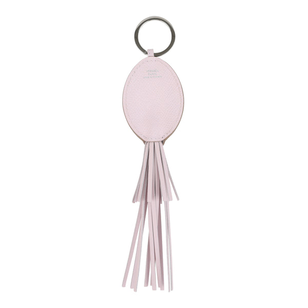 Hermes Poulpe Key Ring Charm Mauve Pale, Blanc, Black Milo Lambskin &