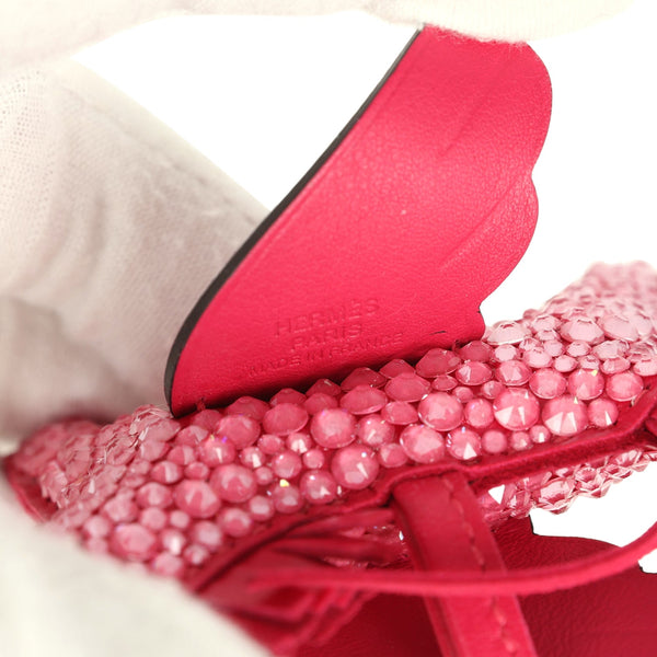 Custom Pink Swarovski Crystal Hermes Bedazzled Pegase Rodeo Bag