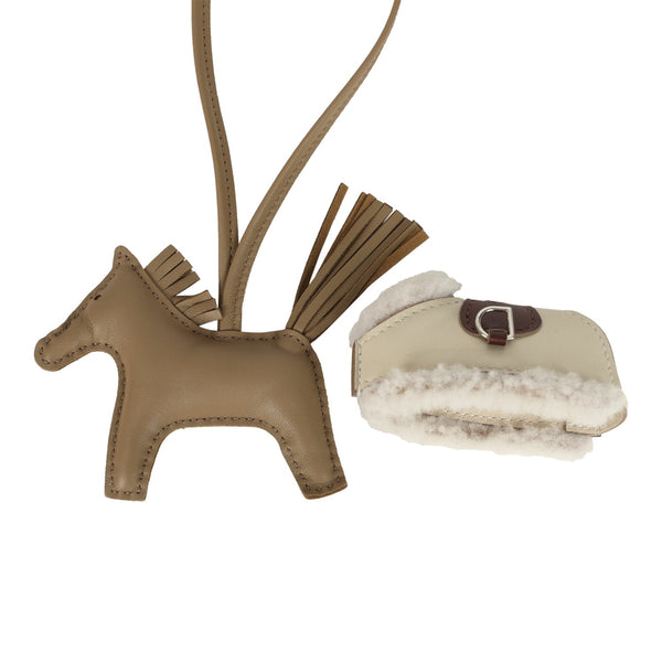 Hermes Rodeo Robeo Plush Charm PM Beige Marfa, Terre, Craie Milo Lambs