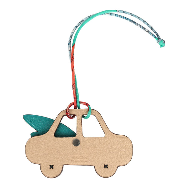 Hermes Petit H Winged Car Bag Charm Rose Pourpre Togo, Chai Alligator
