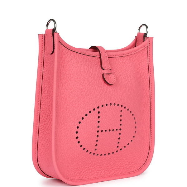 Hermes Evelyne TPM Rose Azalee Clemence Palladium Hardware