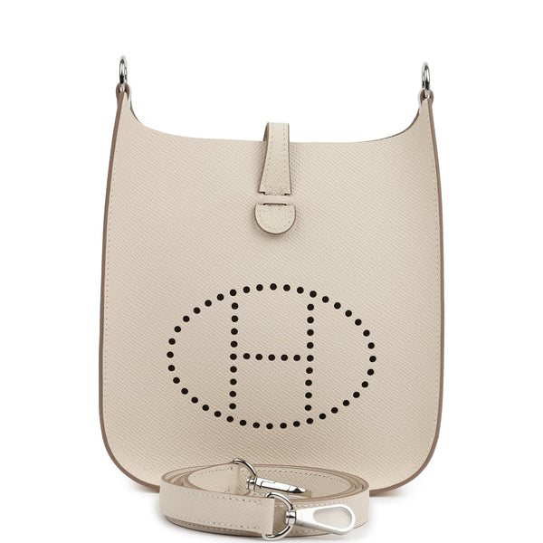 Hermes Evelyne Sellier TPM Craie Epsom Palladium Hardware