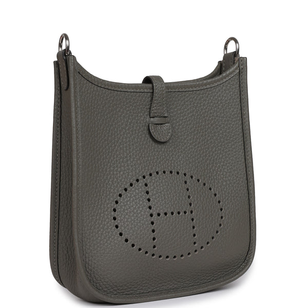 Pre-owned Hermes Evelyne TPM Gris Meyer Clemence Palladium Hardware
