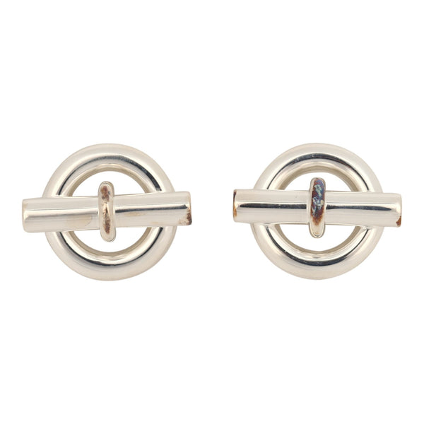 Hermes Mini Chaine D'Ancre Stud Earrings Sterling Silver