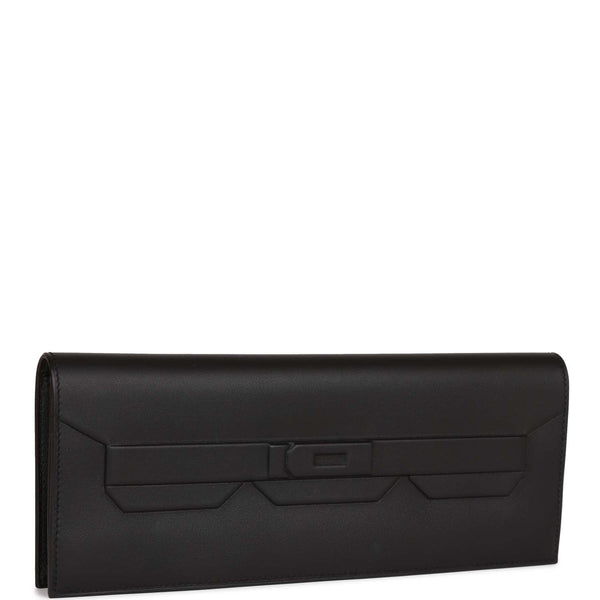 Hermes Shadow Kelly Cut Black Swift Calfskin