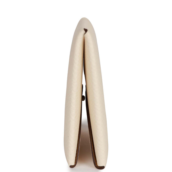 Hermes Calvi Card Holder Terre Cuite Ostrich Palladium Hardware – Madison  Avenue Couture