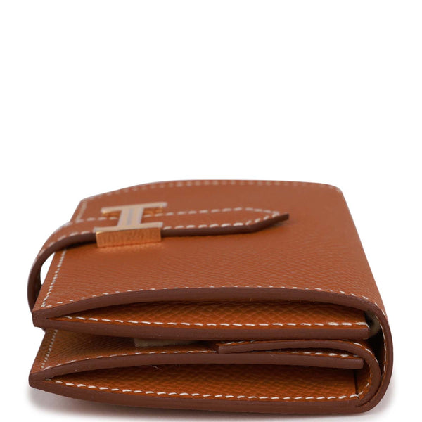 HERMES Epsom Mini Bearn Wallet Etain 1293502