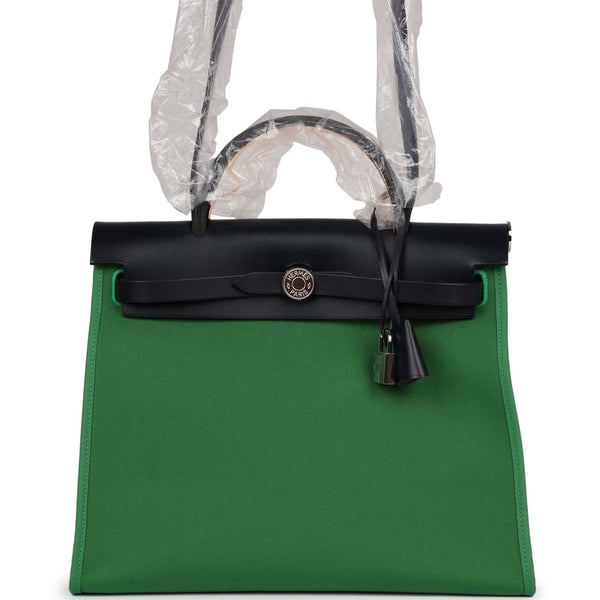 Hermès Herbag Zip 31 Bag Bleu Aztèque/Menthe/Nature GHW – The Luxury Shopper