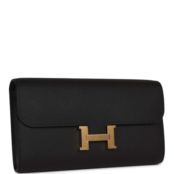 Hermes Black Epsom Leather Constance To Go Cavale Wallet Hermes