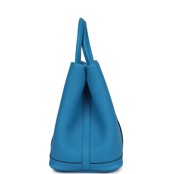 Hermes Garden Party 30 Bleu Zanzibar Negonda Palladium Hardware