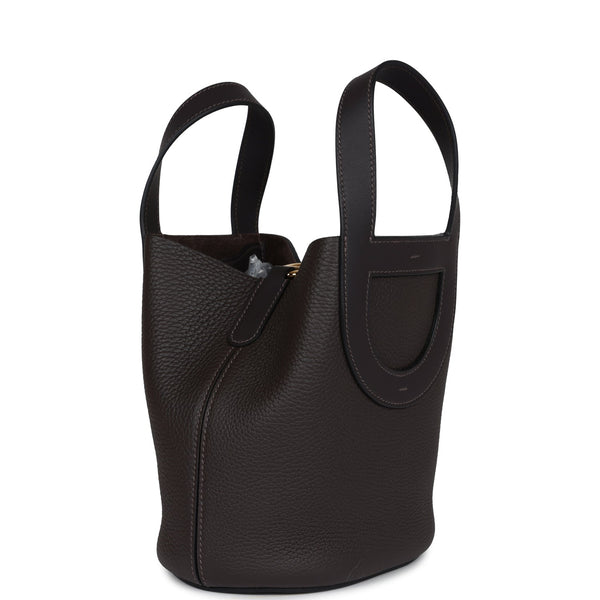 【LOVE　&　v(´▽｀*)】新品HERMES 18番 Hermes Picotin 18 Black Clemence Gold Hardware – Tiger River Watches