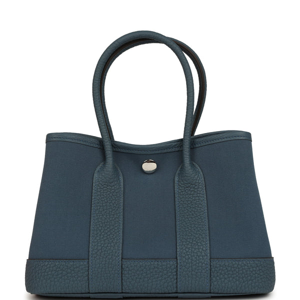 Hermes Garden Party Neo 23 Bleu Tempete Toile Officier and Negonda Pal