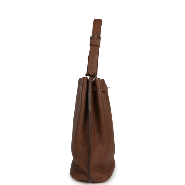 Pre-owned Hermes So Kelly 26 Alezan Verso Togo Palladium Hardware