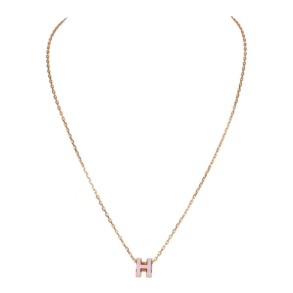 Hermes H Pop Mini Malachite Necklace Rose Gold Hardware – AYAINLOVE CURATED  LUXURIES