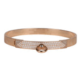 Hermes Collier De Chien CDC Bracelet Rose Gold and White Diamonds