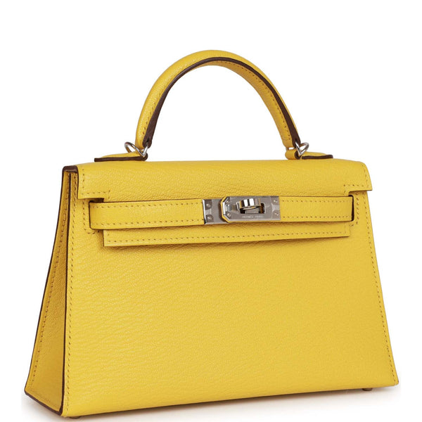 Hermes Verso Mini Kelly 20 Sellier Bag Jaune de Naples & Gold Chevre L –  Mightychic