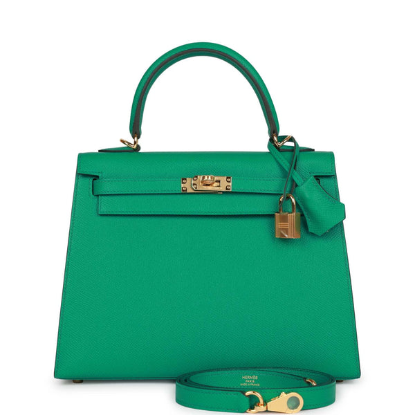 HERMES Epsom Kelly Sellier 25 Vert Jade 854040