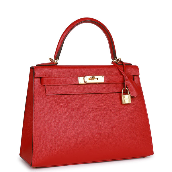 Hermès - Kelly 28cm - Rouge Casaque Epsom Sellier Leather