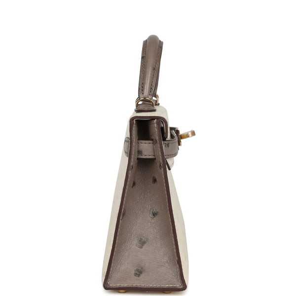 Hermes HSS Kelly Sellier 20 Gris Tourterelle and Beton Ostrich