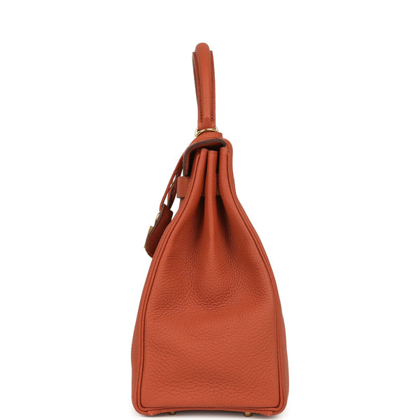 Pre-owned Hermes Special Order (HSS) Kelly Retourne 32 Cuivre Verso To