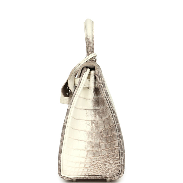 Hermes Kelly Retourne 25 Himalaya Niloticus Crocodile Palladium