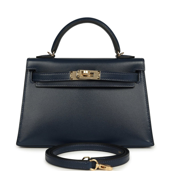 Hermes Kelly Sellier 20 Bleu Abysse Box Permabrass Hardware – New