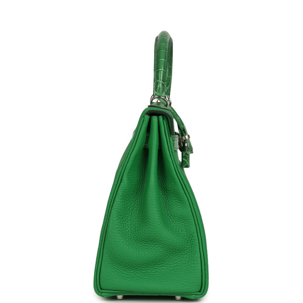 Hermes Kelly Retourne 28 Bambou Togo and Shiny Niloticus Crocodile
