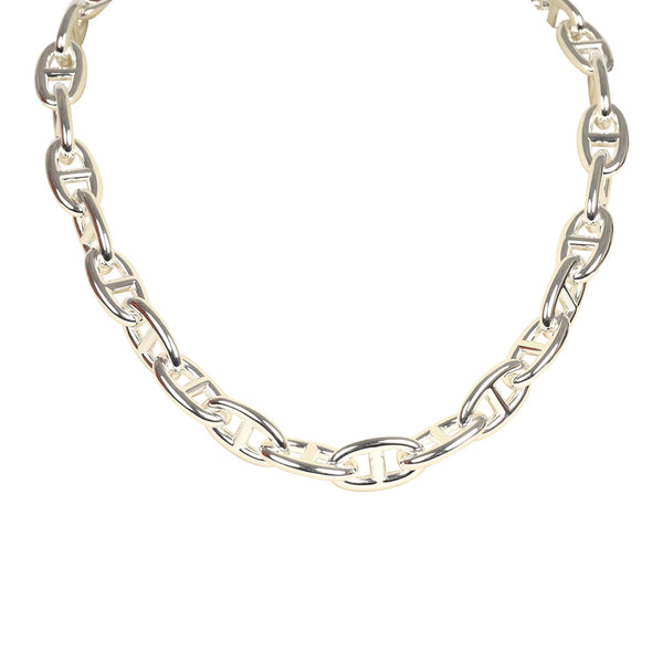 Hermes Chaine D'Ancre Necklace GM 29 Link Sterling Silver
