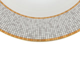 Hermes Mosaique Au 24 Gold Soup Plate Set Gold Porcelain