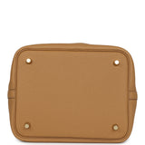 Hermes Picotin Lock 22 Biscuit Clemence Gold Hardware