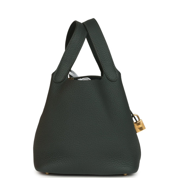 Hermes Picotin Lock 18 Vert Mangrove Clemence Gold Hardware