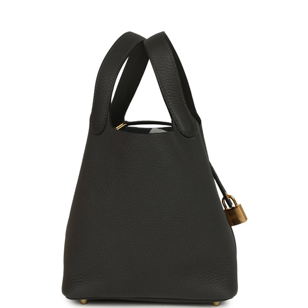 Hermes Picotin Lock 18 Dark Bronze Clemence Gold Hardware
