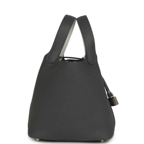 Hermes Picotin Lock Eclat 18 Ardoise Clemence and Gris Platine Swift P