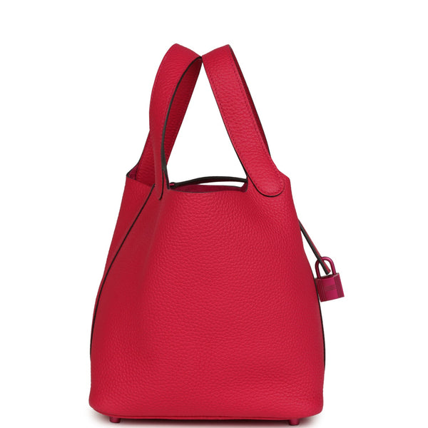 Hermes Picotin 18 Monochrome Rose Mexico Clemence Pink Palladium
