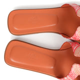 Hermes Oran Sandals Multicolored Terracotta Calfskin 37.5 EU